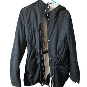 H&M  Divided black winter coat size 6 GUC